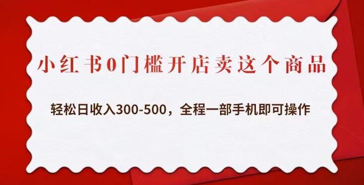 小红书0门槛开店卖这个商品，轻松日收入300-500，全程一部手机即可操作-颜夕资源网-第10张图片