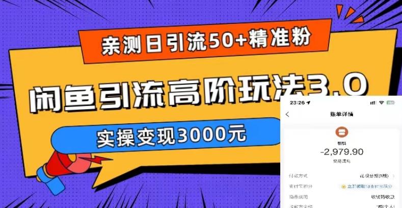 日引50+精准粉，闲鱼引流高阶玩法3.0，实操变现3000元-颜夕资源网-第10张图片